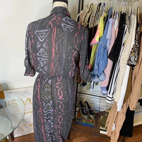 Purple button down maxi dress - Picture 2 of 4